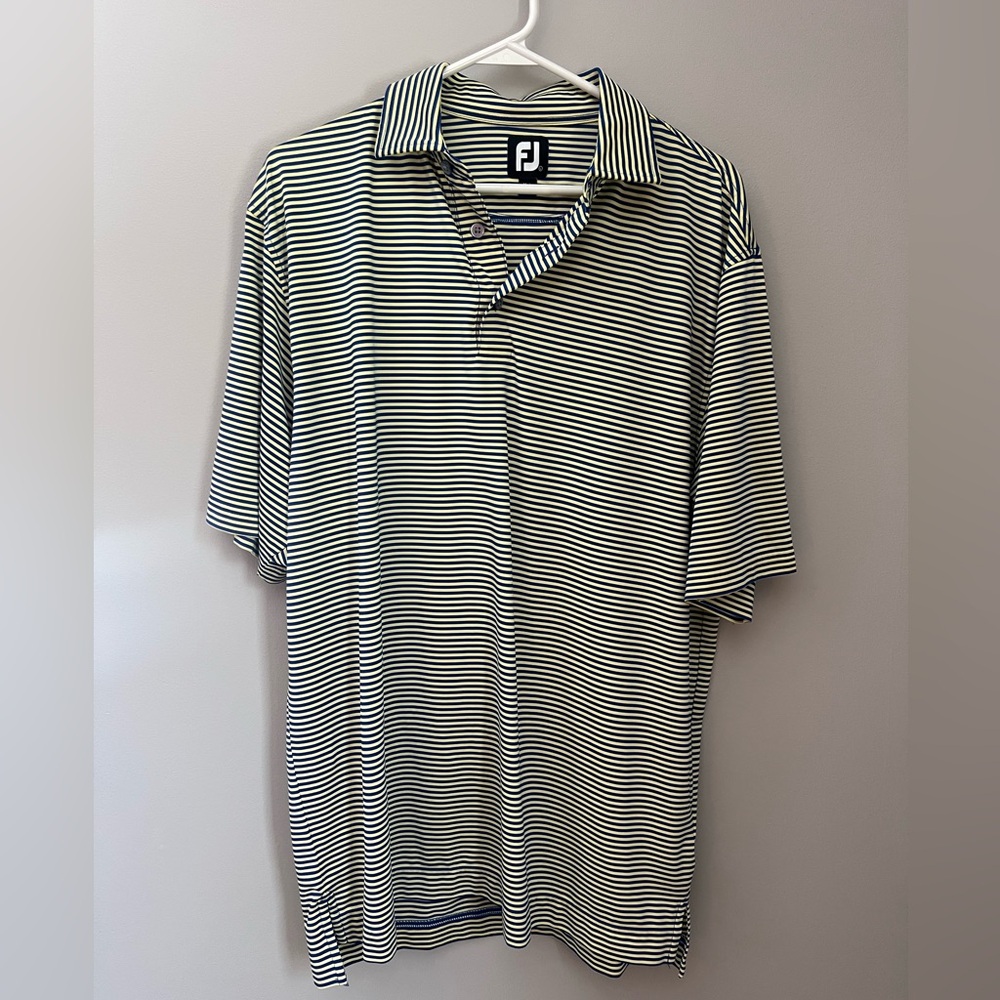 FootJoy Striped Polo Golf Shirt Men's Size Large